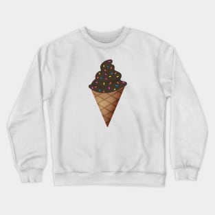 Chocolate Ice Cream With Sprinkles Crewneck Sweatshirt